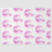 Chinoiserie Pink Willow Water Bridge Seidenpapier (Vorderseite)