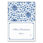 Chinoiserie Polterabend Individuelle Platzkarte Tischnummer (Vorderseite)