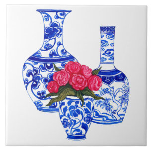 Chinoiserie-Porzellan-Vasen Fliese