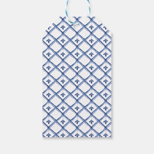 Chinoiserie Pottery Orange Topiary Tree Geschenkanhänger (Rückseite)