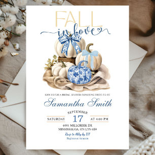 Chinoiserie Pumpkin Fall in Liebe Brautparty Einladung