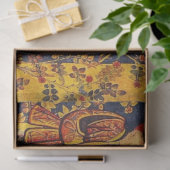Chinoiserie Red Blue Decoupage Seidenpapier (Geschenk)