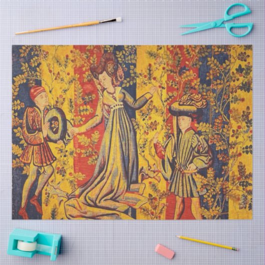 Chinoiserie Red Blue Decoupage Seidenpapier (Basteln)