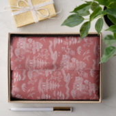 Chinoiserie Red Willow Reverse Decoupage Seidenpapier (Geschenk)