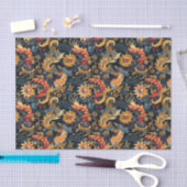 Chinoiserie Red Yellow Blue Muster Decoupage Seidenpapier (Handwerk)