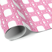 Chinoiserie-Rohrgitter in Rosa Geschenkpapier (Rolleneckpunkt)