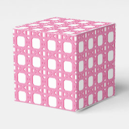 Chinoiserie-Rohrgitter in Rosa Geschenkschachtel