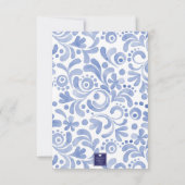 Chinoiserie Roter Bow Topiary Dankeskarte (Rückseite)