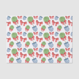 Chinoiserie Roter Bow Topiary Seidenpapier