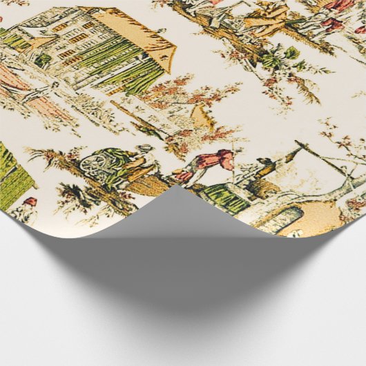 Chinoiserie Rustikale Decoupage Geschenkpapier (Ecke)