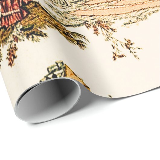 Chinoiserie Rustikale Decoupage Geschenkpapier (Rolleneckpunkt)