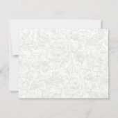 Chinoiserie Sage Green Peony RSVP Cards (Rückseite)