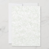 Chinoiserie Sage Green Peony Save The Date (Rückseite)