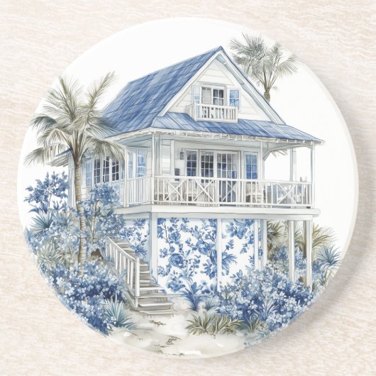 Chinoiserie-Sandstein-Getränkeuntersetzer Getränkeuntersetzer (Vorne)