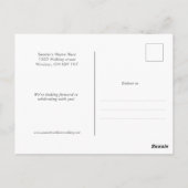 Chinoiserie Save the Date Postkarte (Rückseite)