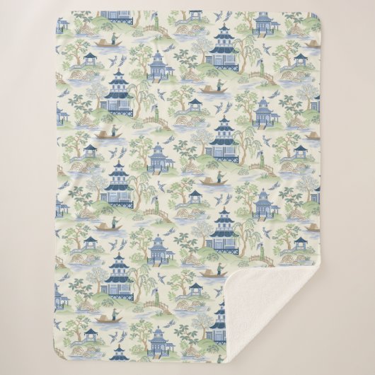 Chinoiserie Sherpadecke (Vorderseite)