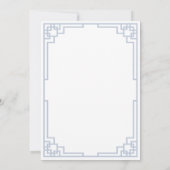 Chinoiserie Shes bindet das Brautparty des Knotenb Einladung (Rückseite)