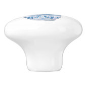 Chinoiserie Single Topiary Tree Keramikknauf (Seitenansicht)