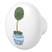 Chinoiserie Single Topiary Tree Keramikknauf (Rechts)