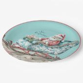 Chinoiserie Sleigh am Strand Pappteller (Schrägansicht)