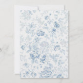 Chinoiserie Something Blue Brautparty Einladung (Rückseite)