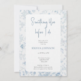 Chinoiserie Something Blue Brautparty Einladung