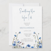 Chinoiserie Something Blue Brautparty Einladung (Vorderseite)