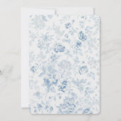 Chinoiserie Something Blue Brautparty Einladung (Rückseite)