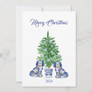 Chinoiserie Staffordshire Christmas Card Dankeskarte