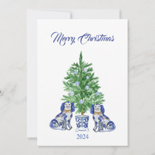 Chinoiserie-Staffordshire-Weihnachtskarte  Dankeskarte