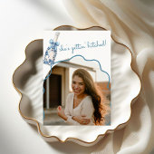 Chinoiserie Stiefel und Bubbly Brautparty Einladung