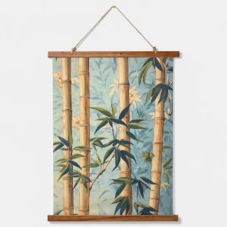 Chinoiserie Style Bamboo Wandteppich Mit Holzrahmen
