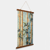 Chinoiserie Style Bamboo Wandteppich Mit Holzrahmen (Gewinkelt)