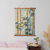 Chinoiserie Style Bamboo Wandteppich Mit Holzrahmen (Schlafzimmer)