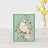 Chinoiserie Style Cockatoo Malerei Geschirr Karte (Gelbe Blume)