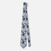 Chinoiserie Style Peacock Neck Tie Krawatte (Vorderseite)