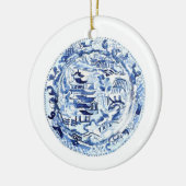 Chinoiserie Tafel Keramik Keramik Ornament (Links)