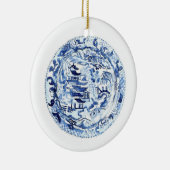 Chinoiserie Tafel Keramik Ornament (Rechts)