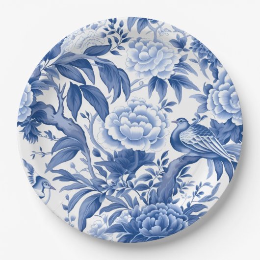 Chinoiserie Tea Party Papierplatte Pappteller (Vorderseite)