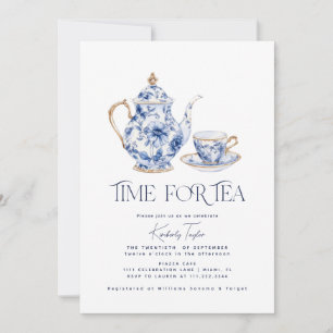 Chinoiserie Tea-Zeit Braut-Überraschungsparty Einladung
