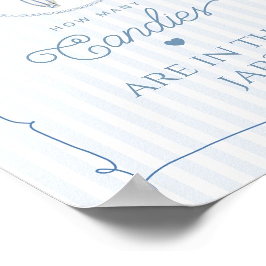 Chinoiserie Teddy Bear How many Candies game Poster (Ecke)