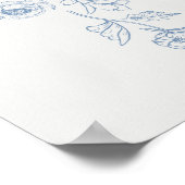 Chinoiserie teddy bear Toybaby Dusche Begrüßung Poster (Ecke)