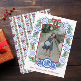 Chinoiserie Teller Garni Feiertagskarte