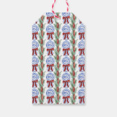 Chinoiserie Teller Watercolor Weihnachten Geschenkanhänger (Rückseite)