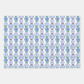 Chinoiserie Teller Watercolor Weihnachten Geschenkpapier Set (Vorderseite 3)