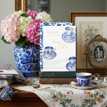 Chinoiserie Time for Tea Brautparty Blau