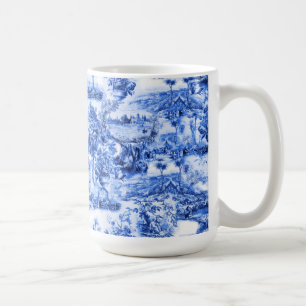 Chinoiserie-Toile, Blue Willow, blaues Porzellan Kaffeetasse