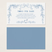 Chinoiserie Toile Books for Baby Enclosure Card (Vorne & Hinten)