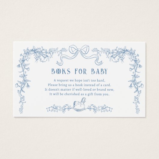 Chinoiserie Toile Books for Baby Enclosure Card (Vorderseite)