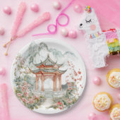 Chinoiserie Toile De Jouy Pagode Pappteller (Party)
